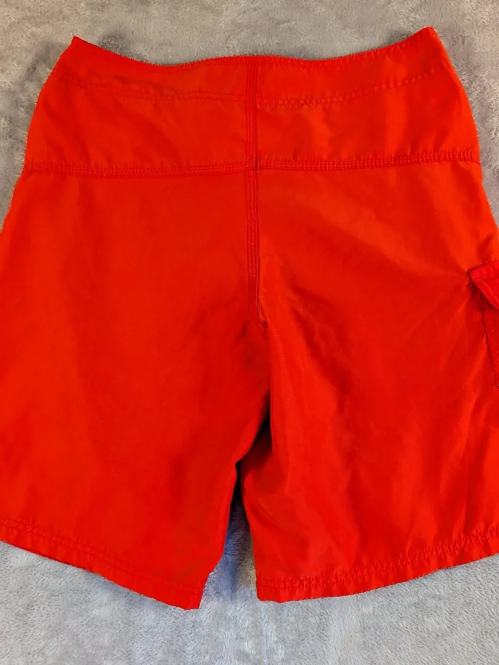 Hurley Men's Red Size 32 Board Shorts Unlined With Pocket Triple Stitched
